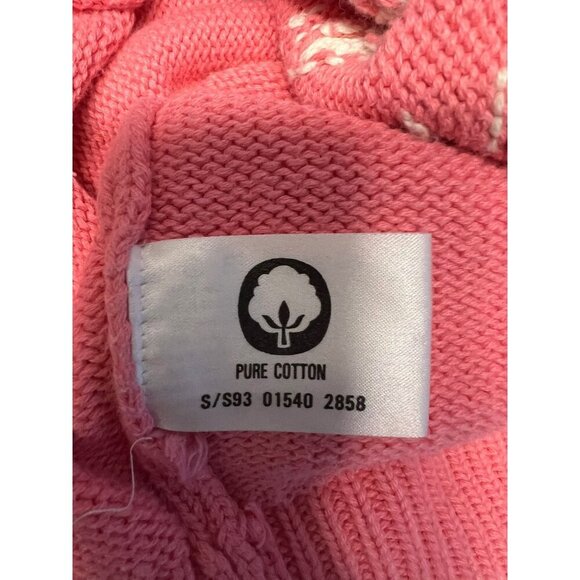 Tulchan Sweater Women Medium Pink Floral Pure Cotton feminine cottagecore - Picture 6 of 6